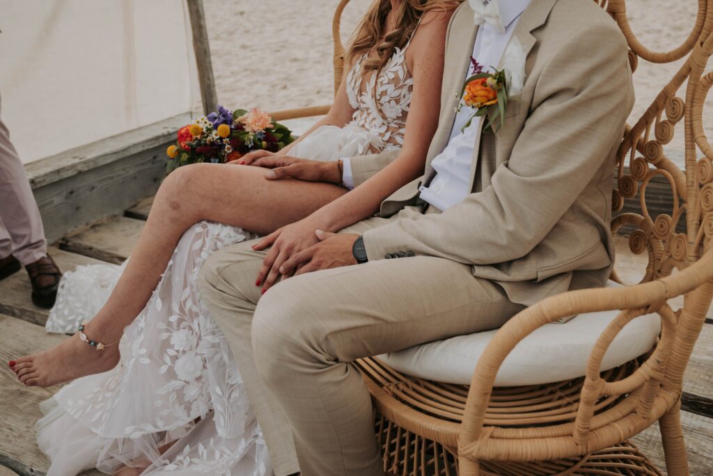 Strandhochzeit Castricum Foto und Video – emotionale Szene während der Trauung